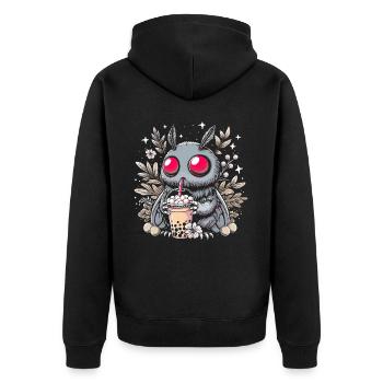 Thé à bulles Mothman - Veste à capuche bio Premium Unisexe - noir - Dos - Nico (187cm)