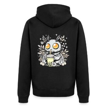 Thé à bulles Mothman - Veste à capuche bio Premium Unisexe - noir - Dos - Nico (187cm)