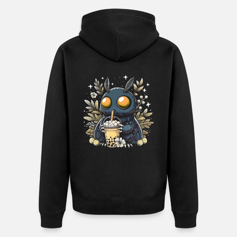 Thé à bulles Mothman - Veste à capuche bio Premium Unisexe - noir