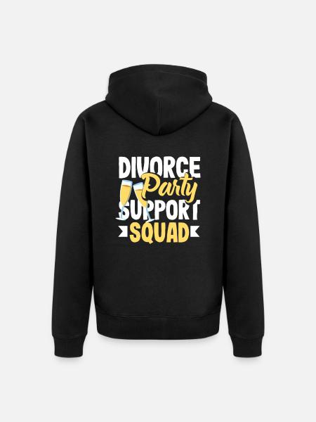 Scheidungspartei Unterstützungskommando Scheidung - Unisex Premium Bio Zip Hoodie - Schwarz