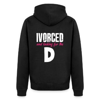 Ivoré et à la recherche du divorce - Veste à capuche bio Premium Unisexe - noir - Dos - Nico (187cm)
