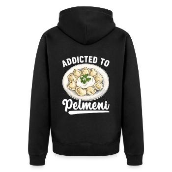 Pelmeni Cuisine russe - Veste à capuche bio Premium Unisexe - noir - Dos - Nico (187cm)