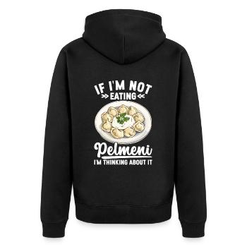 Pelmeni Cuisine russe - Veste à capuche bio Premium Unisexe - noir - Dos - Nico (187cm)
