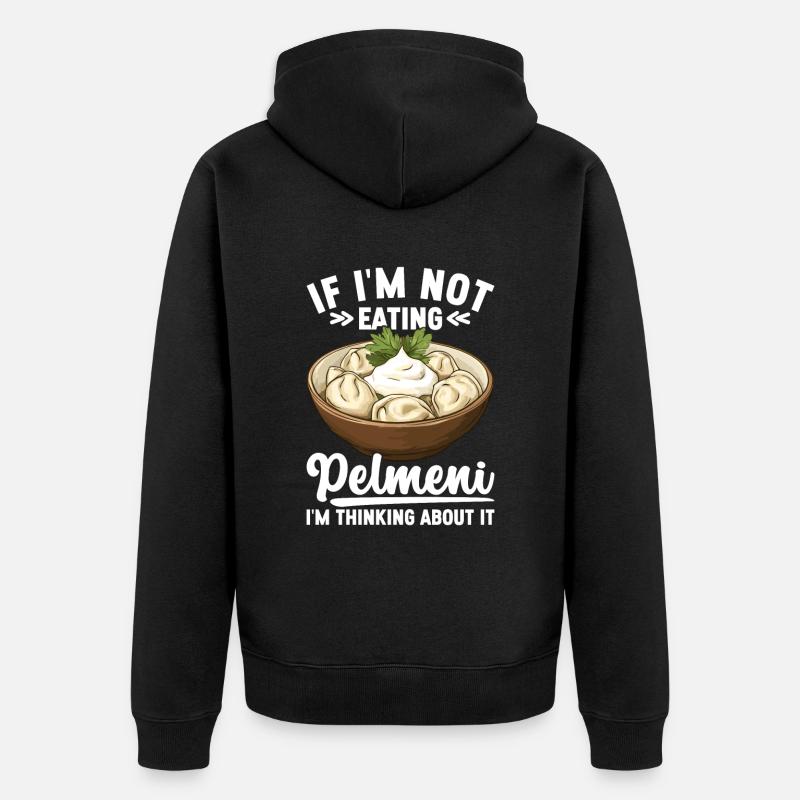 Pelmeni Cuisine russe - Veste à capuche bio Premium Unisexe - noir