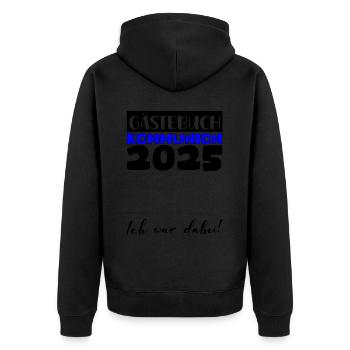 Communion 2025 Guest Book Gift Girls Boys - Unisex Premium Organic Zip Hoodie - black - Back - Nico (187cm)
