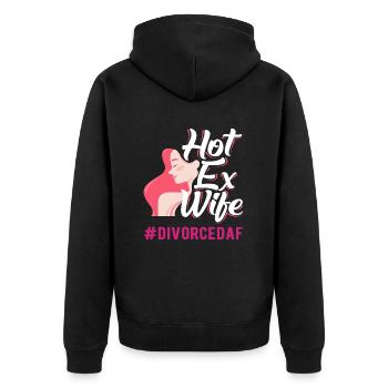Ex-femme chaude divorcée Divorce - Veste à capuche bio Premium Unisexe - noir - Dos - Nico (187cm)