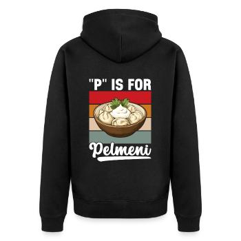 Pelmeni Cuisine russe - Veste à capuche bio Premium Unisexe - noir - Dos - Nico (187cm)