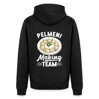 Pelmeni Cuisine russe - Veste à capuche bio Premium Unisexe - noir - Dos - Nico (187cm)