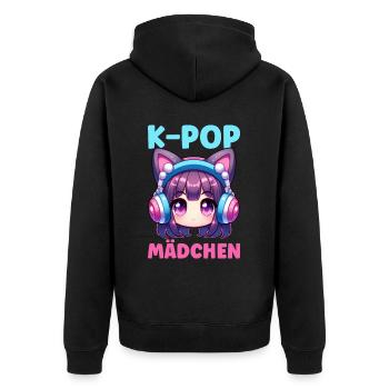 K-Pop Koreanischer Musik Kpop Fans Kdrama - Unisex Premium Bio Zip Hoodie - Schwarz - Hinten - Nico (187cm)