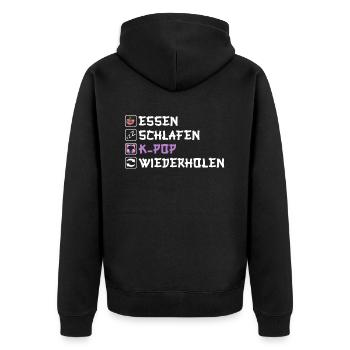 K-Pop Musique coréenne Kpop Fans Kdrama - Veste à capuche bio Premium Unisexe - noir - Dos - Nico (187cm)