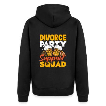 Divorce Partie Soutien Commandement Divorce - Veste à capuche bio Premium Unisexe - noir - Dos - Nico (187cm)