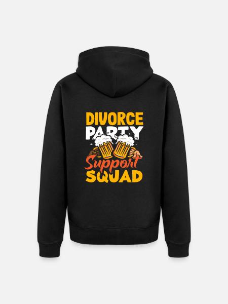 Scheidungspartei Unterstützungskommando Scheidung - Unisex Premium Bio Zip Hoodie - Schwarz