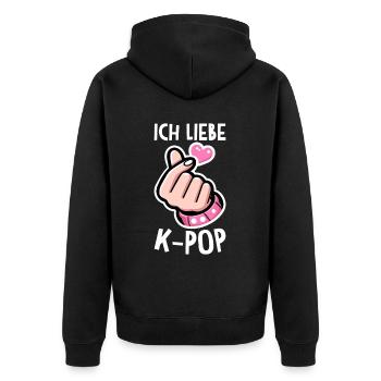 K-Pop Musique coréenne Kpop Fans Kdrama - Veste à capuche bio Premium Unisexe - noir - Dos - Nico (187cm)