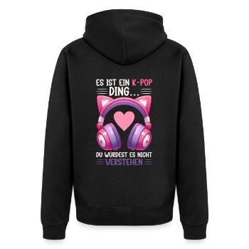 K-Pop Musique coréenne Kpop Fans Kdrama - Veste à capuche bio Premium Unisexe - noir - Dos - Nico (187cm)