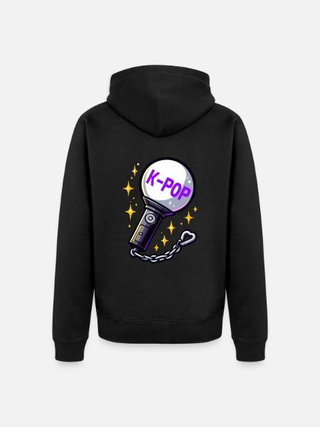 K-Pop koreansk musikk Kpop Fans Kdrama - Premium økologisk unisex-hettejakke - svart