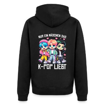 K-Pop Korean Music Kpop Fans Kdrama - Unisex Premium Organic Zip Hoodie - black - Back - Nico (187cm)