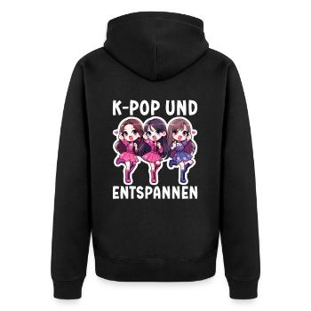K-Pop Musique coréenne Kpop Fans Kdrama - Veste à capuche bio Premium Unisexe - noir - Dos - Nico (187cm)