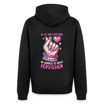 K-Pop Musique coréenne Kpop Fans Kdrama - Veste à capuche bio Premium Unisexe - noir - Dos - Nico (187cm)