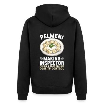 Pelmeni Cuisine russe - Veste à capuche bio Premium Unisexe - noir - Dos - Nico (187cm)