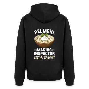 Pelmeni Cuisine russe - Veste à capuche bio Premium Unisexe - noir - Dos - Nico (187cm)