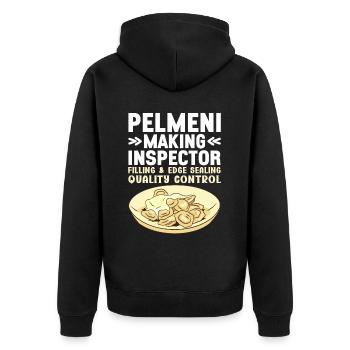 Pelmeni Cuisine russe - Veste à capuche bio Premium Unisexe - noir - Dos - Nico (187cm)