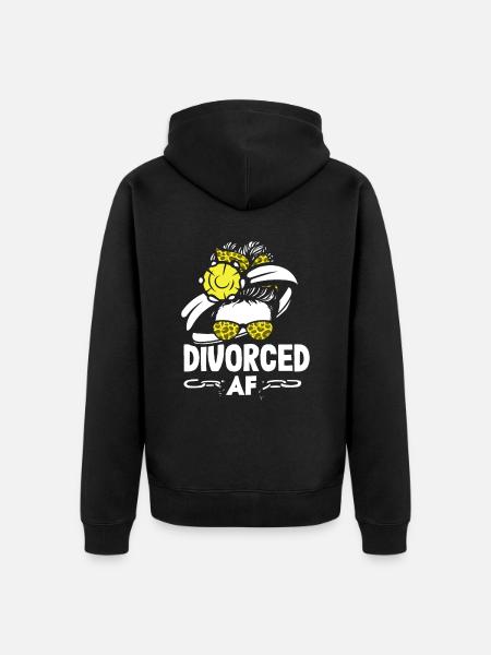 Divorced Bold Statement Scheidung - Unisex Premium Bio Zip Hoodie - Schwarz