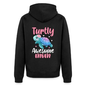 Turtly Awesome Maman Tortue Amant Maman - Veste à capuche bio Premium Unisexe - noir - Dos - Nico (187cm)