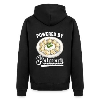 Pelmeni Cuisine russe - Veste à capuche bio Premium Unisexe - noir - Dos - Nico (187cm)