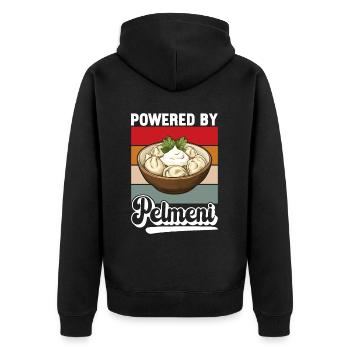 Pelmeni Cuisine russe - Veste à capuche bio Premium Unisexe - noir - Dos - Nico (187cm)