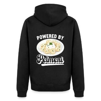 Pelmeni Cuisine russe - Veste à capuche bio Premium Unisexe - noir - Dos - Nico (187cm)