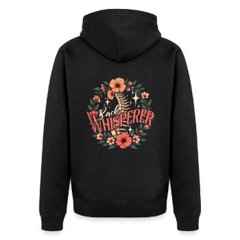 Chiropractor Physiotherapist Back Whisperer - Unisex Premium Organic Zip Hoodie - black - Back - Nico (187cm)