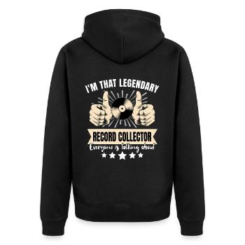 Collectionneur de disques légendaire - Veste à capuche bio Premium Unisexe - noir - Dos - Nico (187cm)