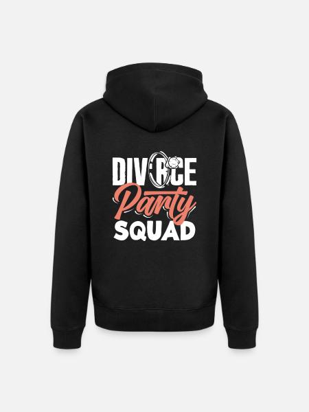 Scheidung Party Squad Feier Scheidung - Unisex Premium Bio Zip Hoodie - Schwarz