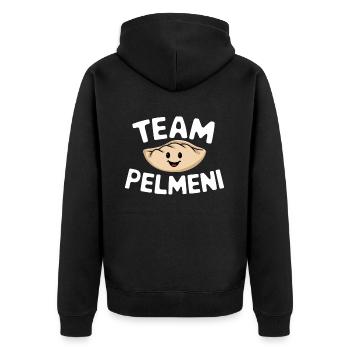 Pelmeni Cuisine russe - Veste à capuche bio Premium Unisexe - noir - Dos - Nico (187cm)