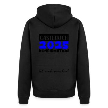 Confirmation 2025 Guestbook Decoration Girls Boys - Unisex Premium Organic Zip Hoodie - black - Back - Nico (187cm)