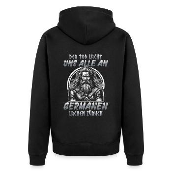 Vikings, Mythologie nordique, Dieux, Viking - Veste à capuche bio Premium Unisexe - noir - Dos - Nico (187cm)