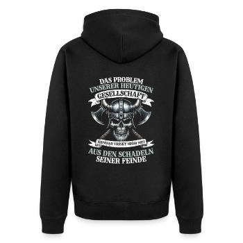 Vikings, Mythologie nordique, Dieux, Viking - Veste à capuche bio Premium Unisexe - noir - Dos - Nico (187cm)