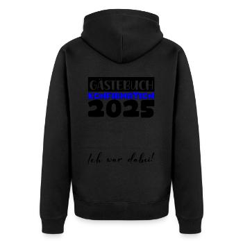 Confirmation 2025 Guest Book Decoration Girls Boys - Unisex Premium Organic Zip Hoodie - black - Back - Nico (187cm)