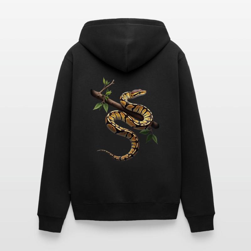Roi Python Serpents Amoureux Terrarium Python Veste à capuche bio Premium Unisexe