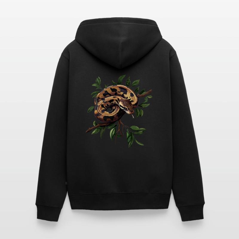 Roi Python Serpents Amoureux Terrarium Python Veste à capuche bio Premium Unisexe