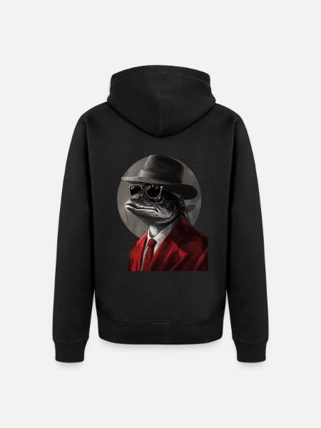 Tarpon - Unisex Premium Bio Zip Hoodie - Schwarz