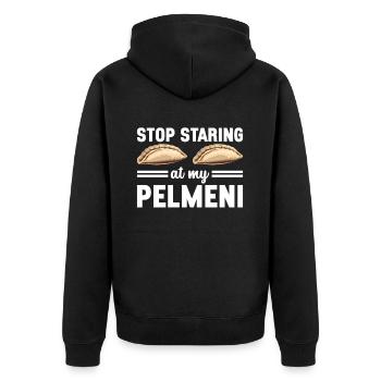 Pelmeni Cuisine russe - Veste à capuche bio Premium Unisexe - noir - Dos - Nico (187cm)