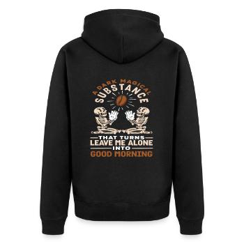 Amateurs de café Substance magique sombre - Veste à capuche bio Premium Unisexe - noir - Dos - Nico (187cm)