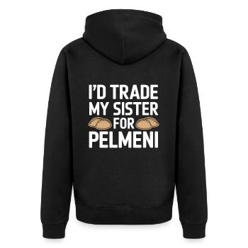 Pelmeni Cuisine russe - Veste à capuche bio Premium Unisexe - noir - Dos - Nico (187cm)