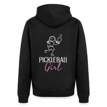 Pickleball Girl Pickle Ball Player - Veste à capuche bio Premium Unisexe - noir - Dos - Nico (187cm)