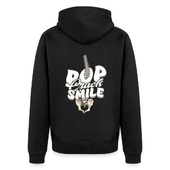 Chiropractor Physiotherapist - Unisex Premium Organic Zip Hoodie - black - Back - Nico (187cm)