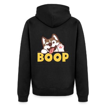 Furry Fandom Pumpkins Fursona Boop - Unisex Premium Organic Zip Hoodie - black - Back - Nico (187cm)
