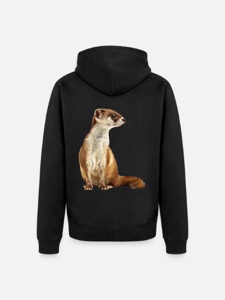 Wiesel - Unisex Premium Bio Zip Hoodie - Schwarz