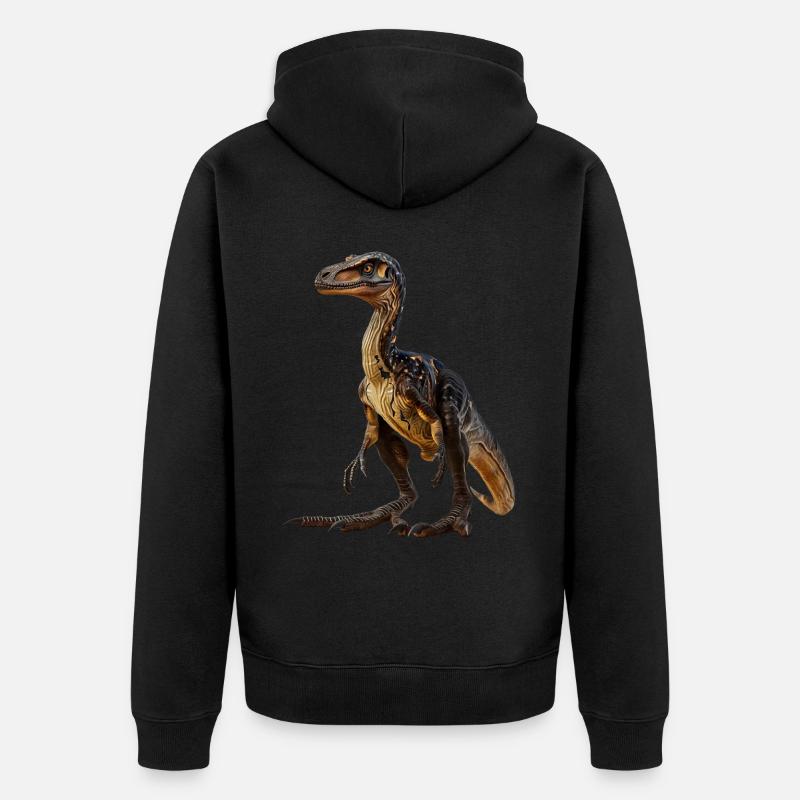 Utahraptor - Unisex Premium Bio Zip Hoodie - Schwarz