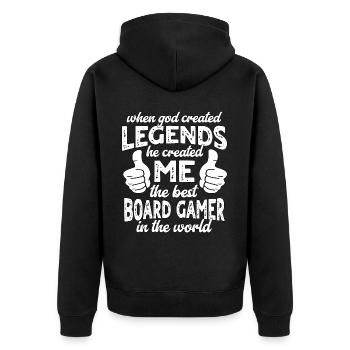 Meilleur joueur de plateau Légende - Veste à capuche bio Premium Unisexe - noir - Dos - Nico (187cm)